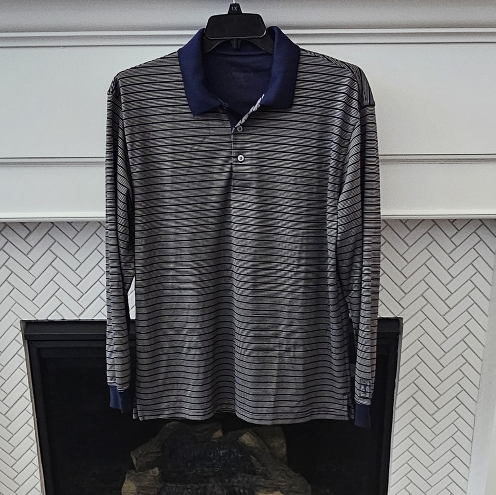 Champions Tour Men's LS Golf Shirt, GUC, Size Large